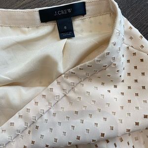 🖤🌷Women’s J.Crew Pleated Skirt Cream Summer/Spring Fashion Modern